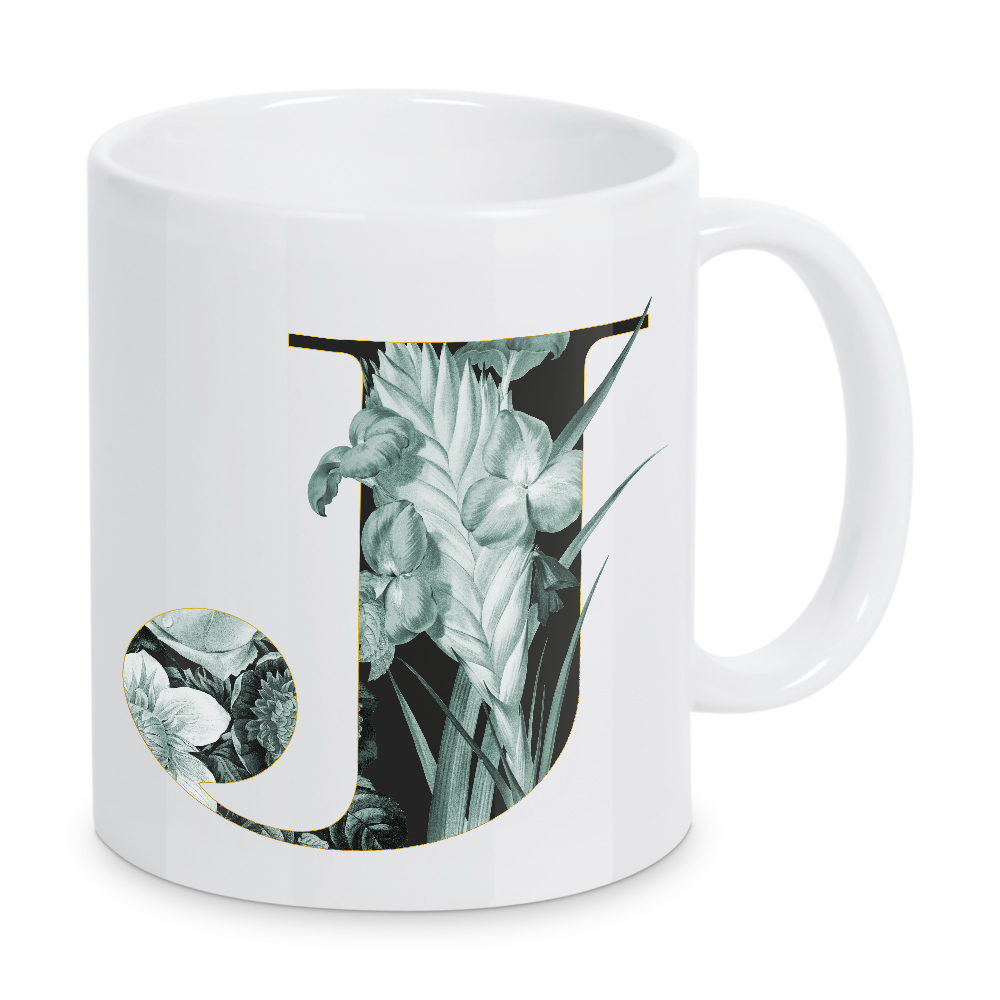 Tasse "Floral Alphabet-J" artboxONE - Buchstaben,Buchstaben / J