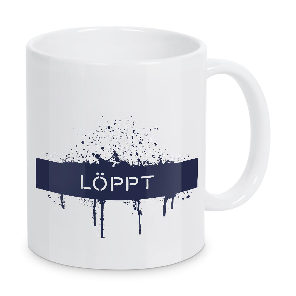 Tasse "Plattdeutsch LÖPPT" artboxONE - Typografie - Dialekt,Maritim