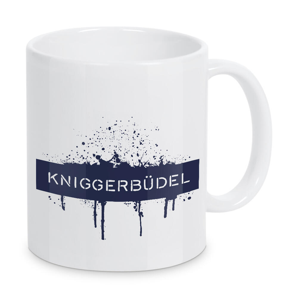 Tasse "Plattdeutsch KNIGGERBÜDEL" artboxONE - Typografie - Dialekt,Geizkragen