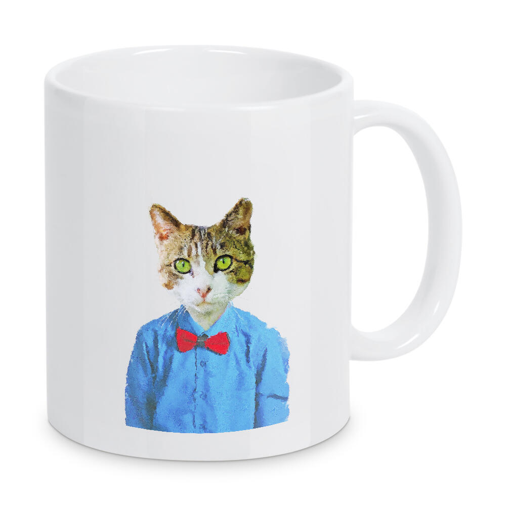 Tasse "Blue Tom Cat" artboxONE - Tiere,Abstrakt - Cat,Fliege,Humor