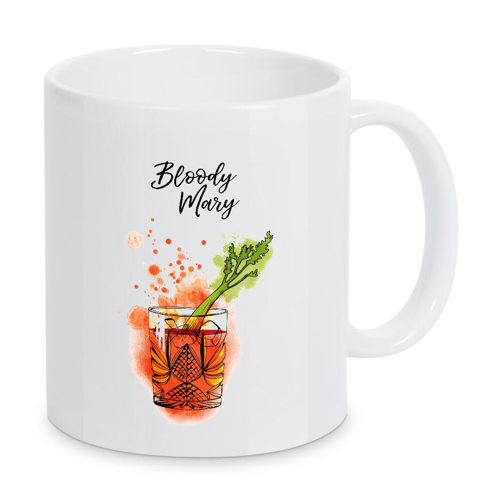 Tasse "Bloody Mary glass" artboxONE - Essen & Trinken / Alkohol - Bloody mary,Cocktail,Watercolor,Alkohol