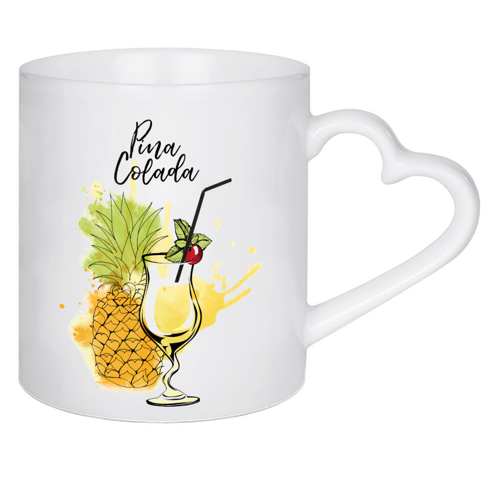 Herztasse "Pina Colda Cocktail" artboxONE - Essen & Trinken / Alkohol - Pina colda,Cocktail,Alcohol