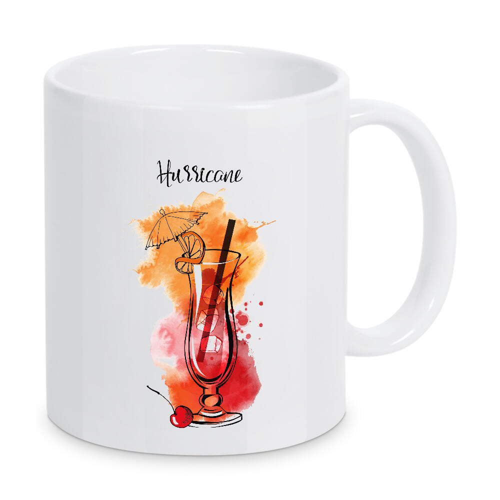 Tasse "Hurricane cocktail" artboxONE - Essen & Trinken / Alkohol - Hurricane,Cocktail,Watercolor,Alcohol