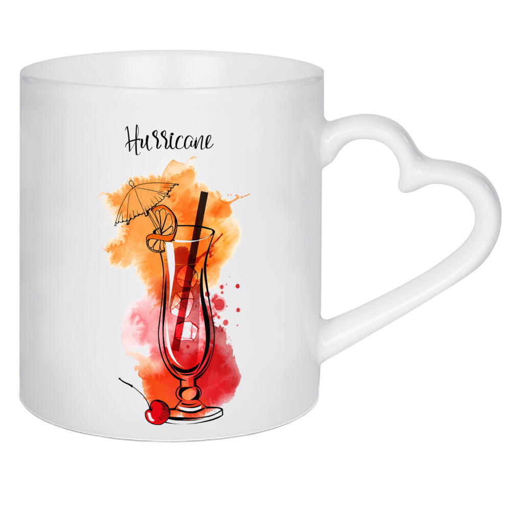 Herztasse "Hurricane cocktail" artboxONE - Essen & Trinken / Alkohol - Hurricane,Cocktail,Watercolor,Alcohol