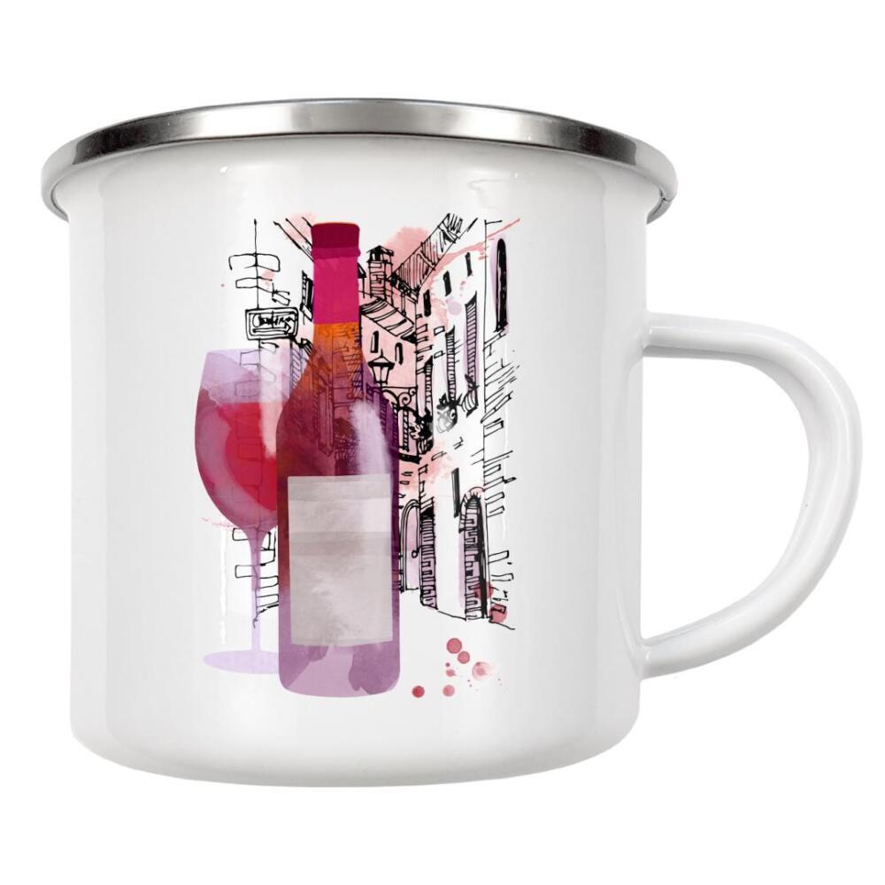 Emaille Tasse "Red Italy wine" artboxONE - Essen & Trinken / Alkohol - Red wine,Wine