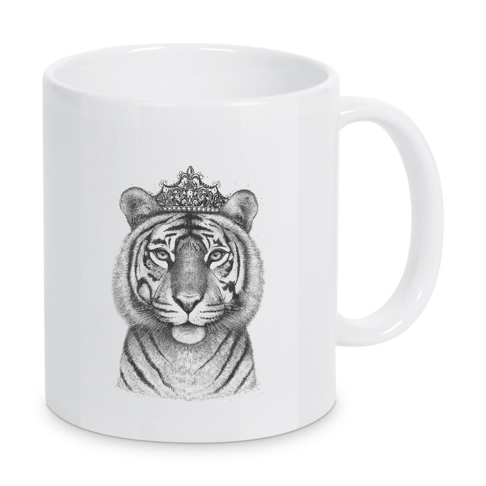Tasse "The Tigress Queen" artboxONE - Tiere,Schwarzweiß - Tiger,Tigress,Royal,Queen,Crown