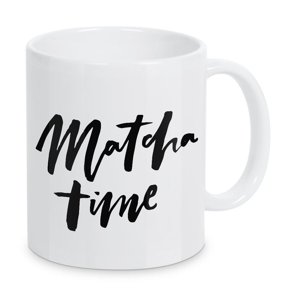 Tasse "Matcha Time - Handwritten Quote" artboxONE - Essen & Trinken,Schwarzweiß - Tea,Lettering