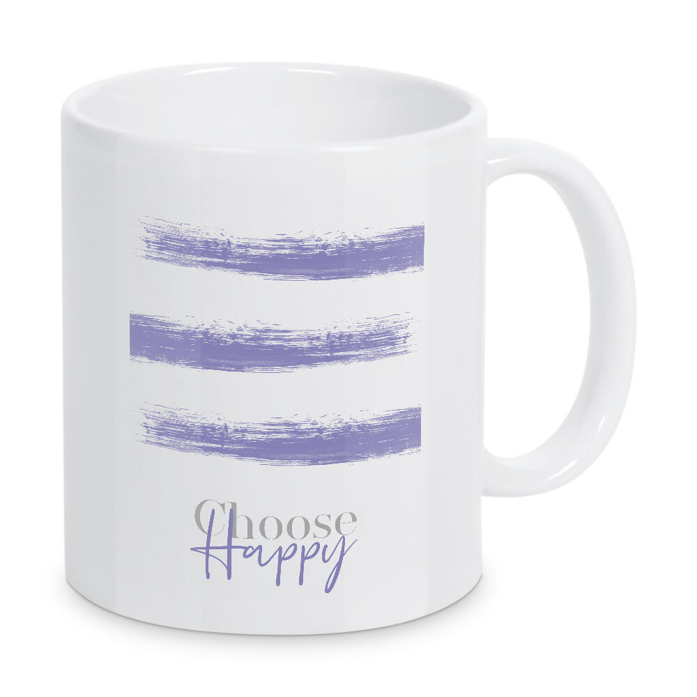 Tasse "CHOOSE HAPPY - lila" artboxONE - Typografie - Glücklich