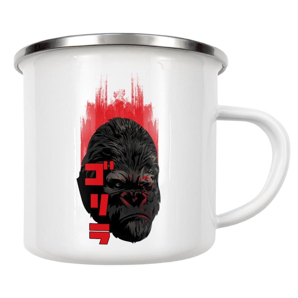 Emaille Tasse "Gorira" artboxONE - Tiere - Animal,Gorilla,Japan,Beast,Kong