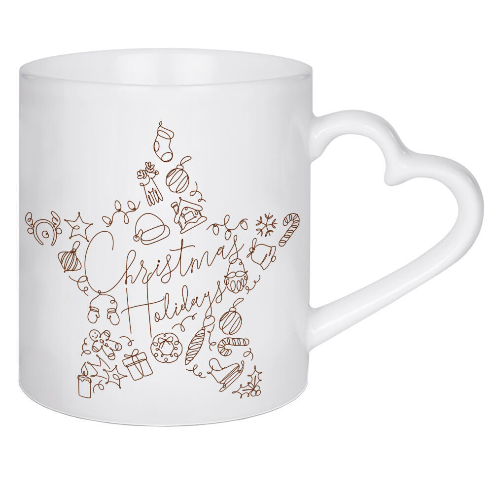Herztasse "Pen line toy star craft" artboxONE - Für Kinder,Fashion,Weihnachten,Für Mama,Für Papa,Festivals - Christmas,Stern,Holiday