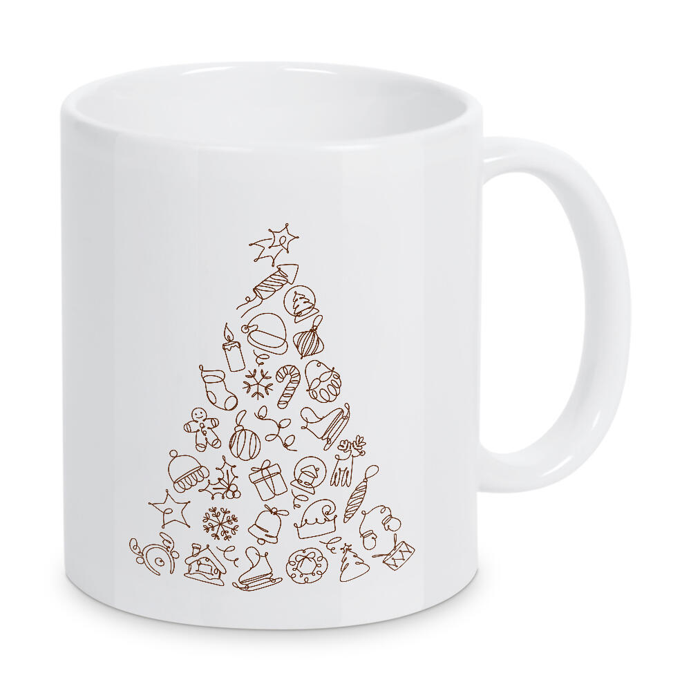 Tasse "Pen line christmas tree craft" artboxONE - Weihnachten