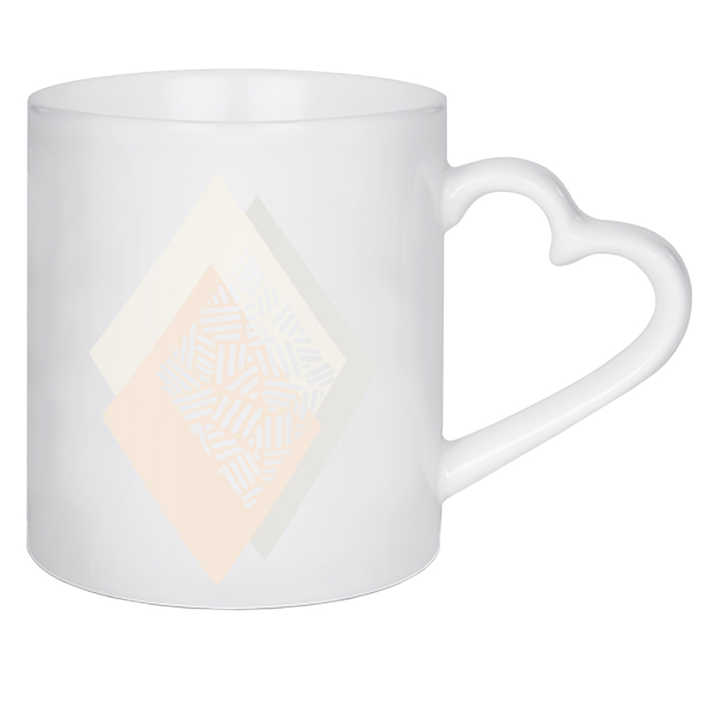 Herztasse "Blush Rhombi" artboxONE - Abstrakt,Geometrie,Geometrie,Retro