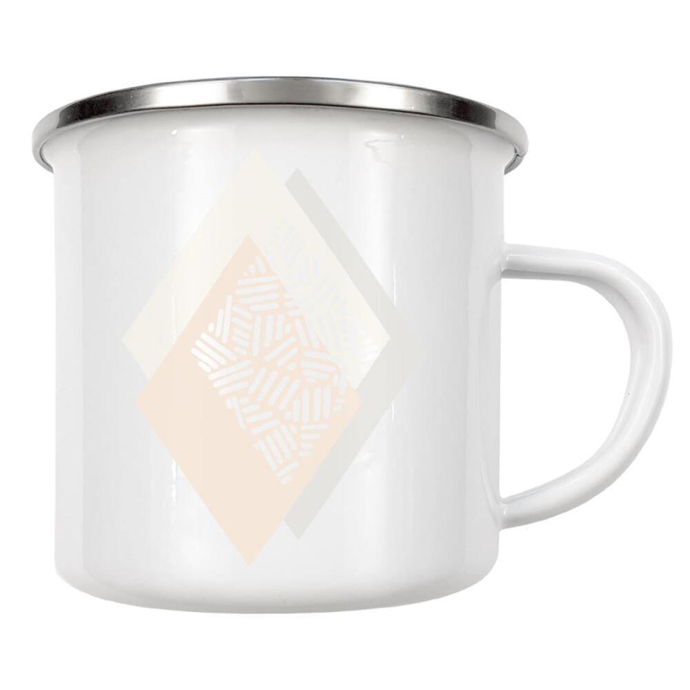 Emaille Tasse "Blush Rhombi" artboxONE - Abstrakt,Geometrie,Geometrie,Retro