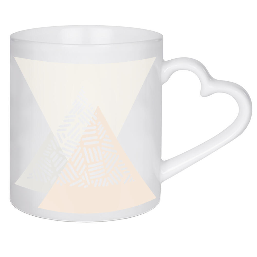 Herztasse "Blush Triangles" artboxONE - Abstrakt,Geometrie,Geometrie,Retro