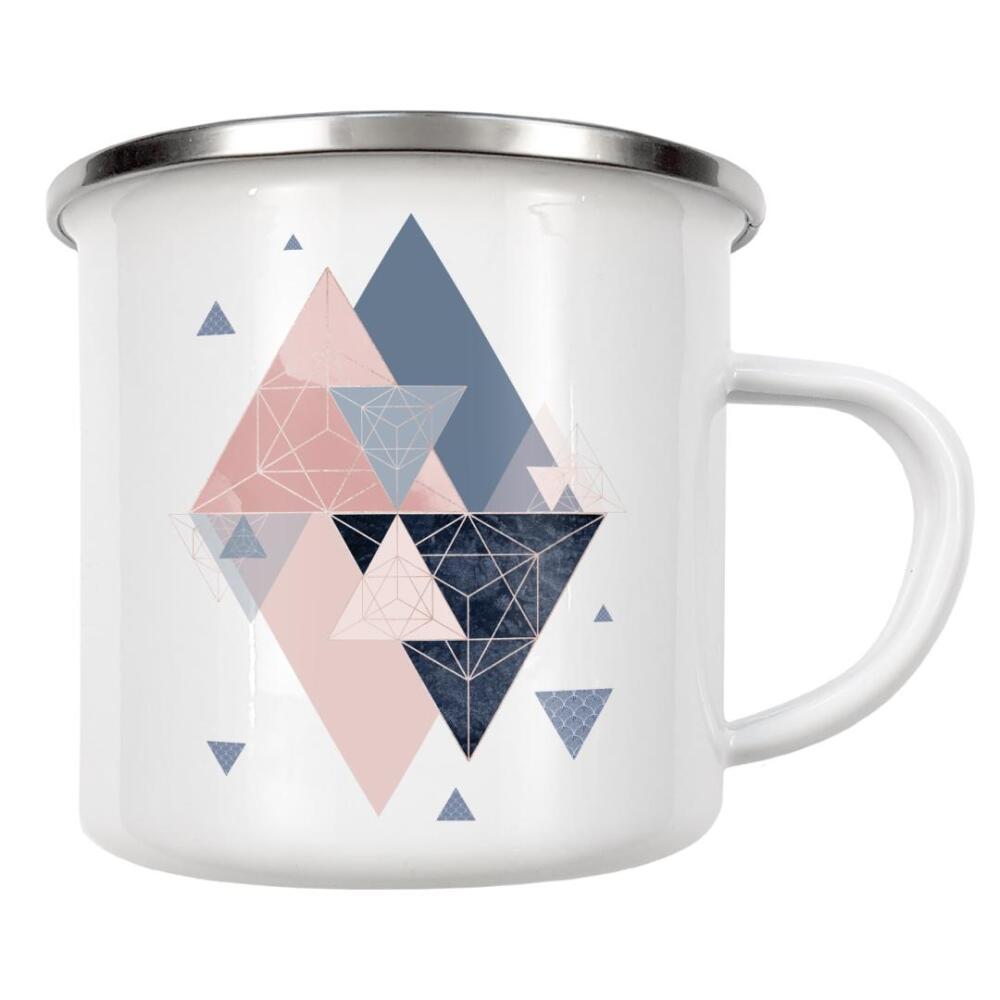 Emaille Tasse "Geometric Reflection" artboxONE - Abstrakt,Geometrie - Triangle,Geometry,Geometric,Abstract