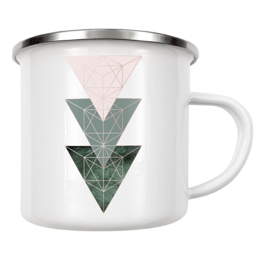 Emaille Tasse "Scandi Minimalist" artboxONE - Abstrakt,Geometrie - Triangles,Geometric,Geometry,Abstract