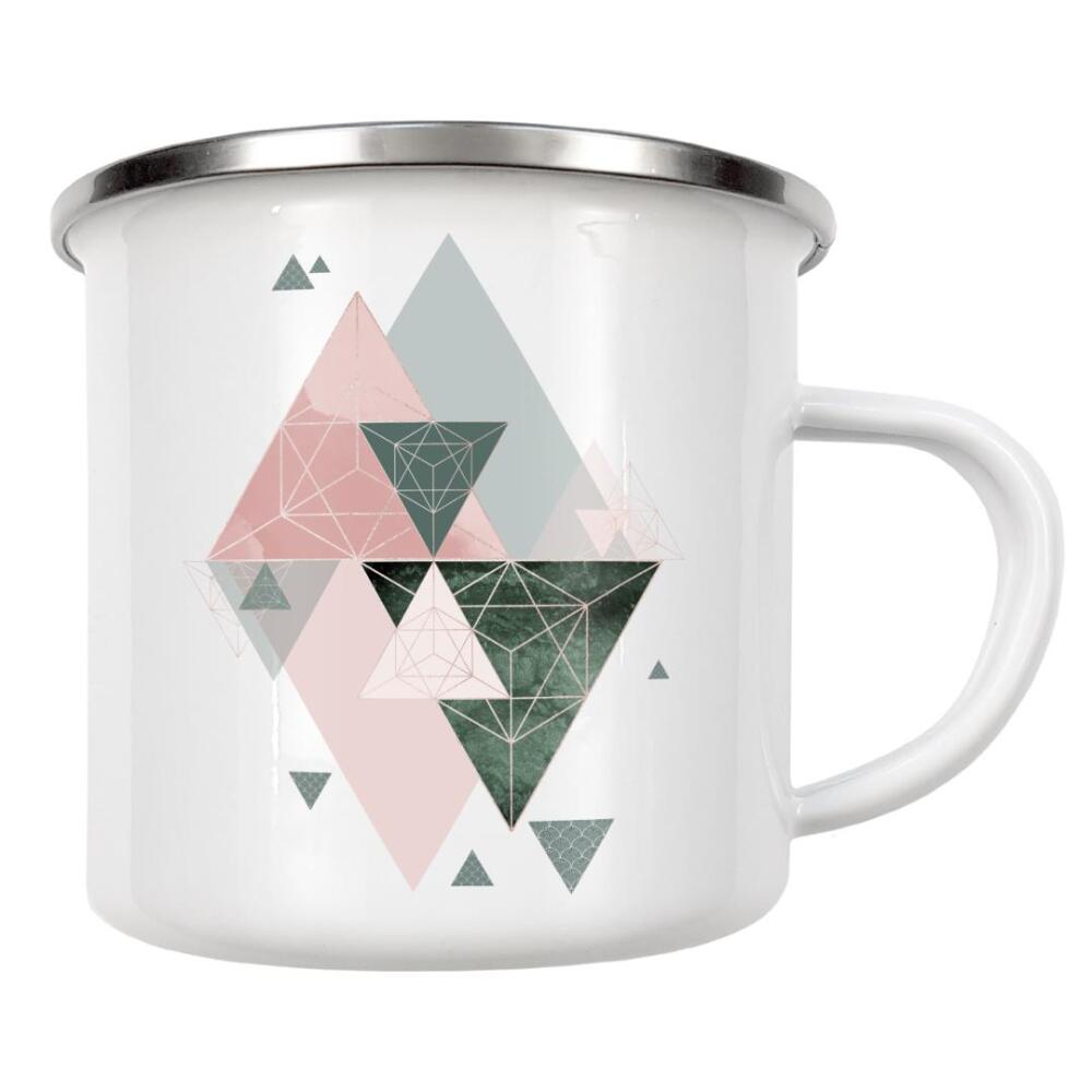 Emaille Tasse "Geometric Purity" artboxONE - Abstrakt,Geometrie - Geometric,Geo,Triangles
