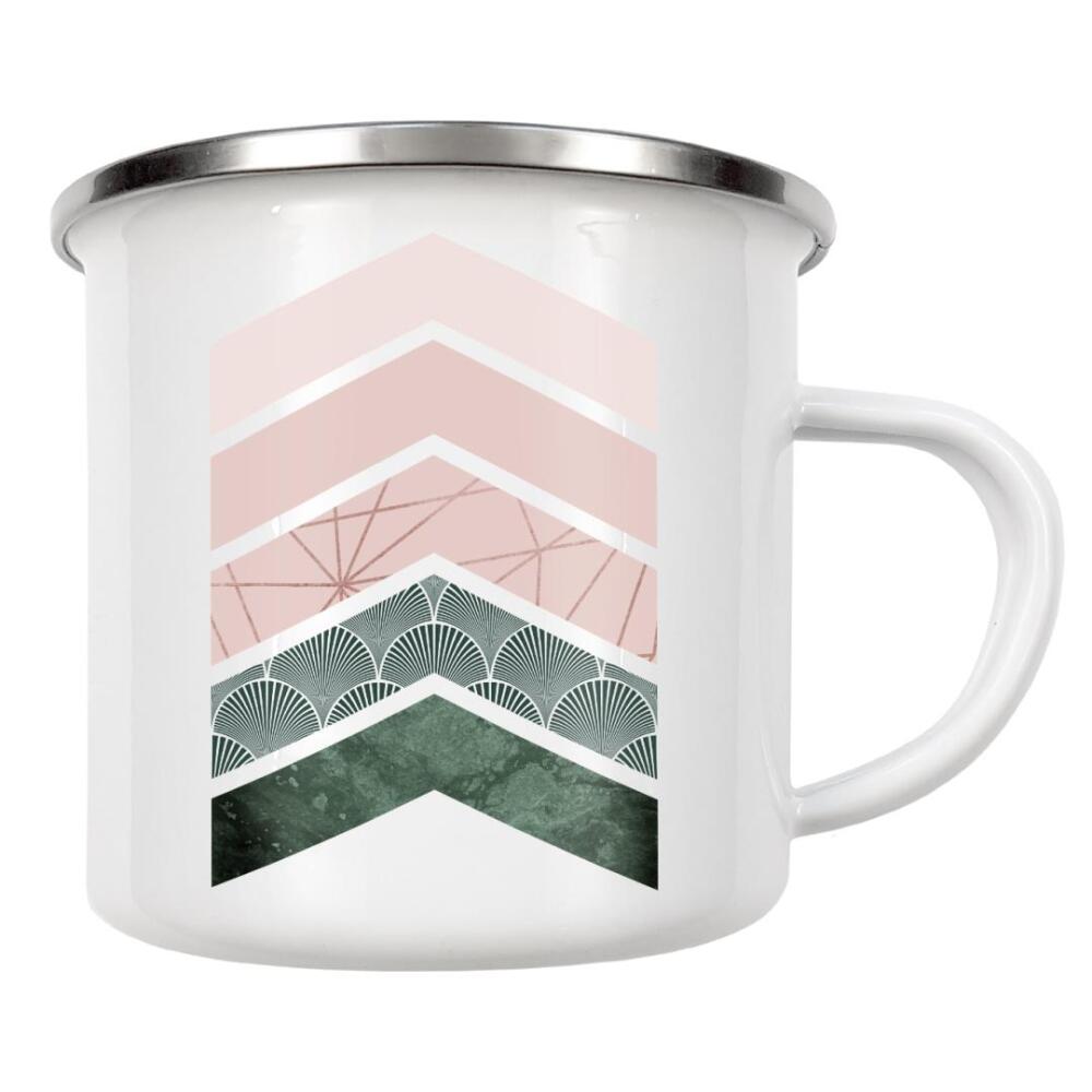 Emaille Tasse "Scandinave Chevrons" artboxONE - Abstrakt,Geometrie - Chevrons,Arrows,Geometry,Geometric