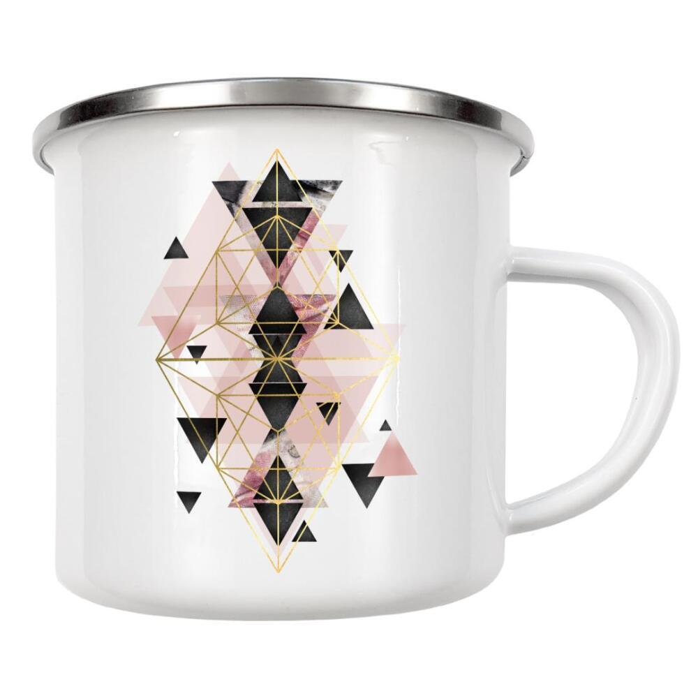 Emaille Tasse "Geometric Precision" artboxONE - Abstrakt,Geometrie - Geometry,Triangle,Abstract