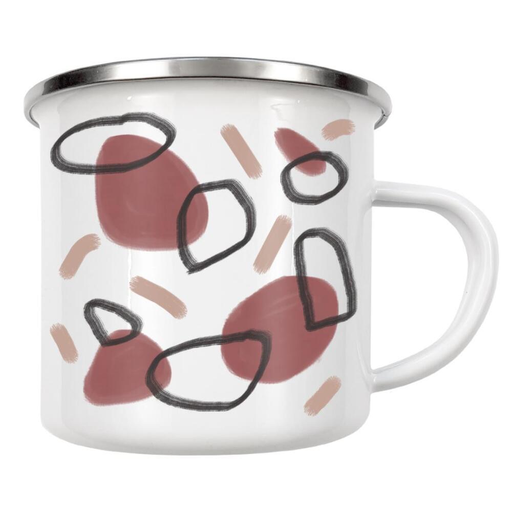 Emaille Tasse "Abstract Autumn" artboxONE - Abstrakt - Pattern,Contemporary,Shapes,Doodle