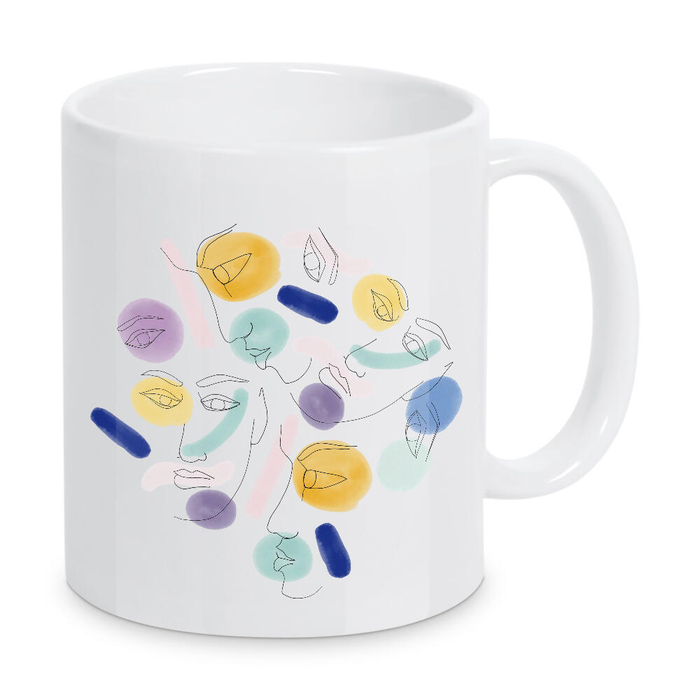 Tasse "Naive Portraits" artboxONE - Menschen - Figurative,Pattern,Expression,Drawing
