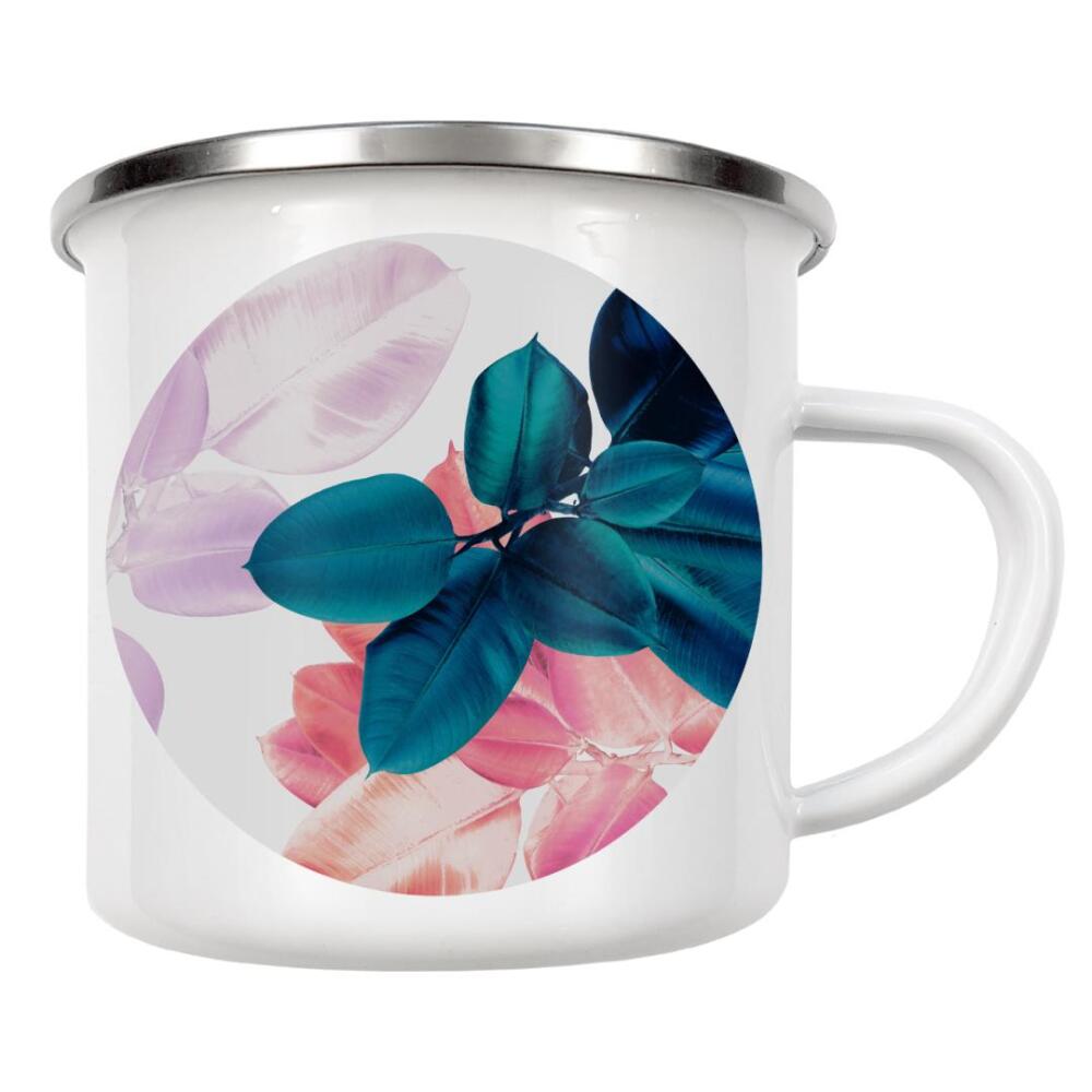Emaille Tasse "Abstract Botanical" artboxONE - Natur,Abstrakt - Leaf abstract tropical leaves,Botanical,Tropical,Leaves,Palm leaves