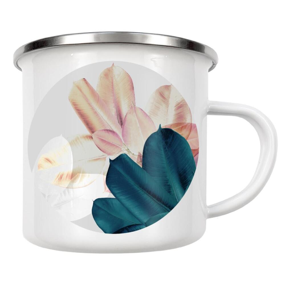 Emaille Tasse "Abstract Tropical Leaves" artboxONE - Natur - Abstract tropical leaves