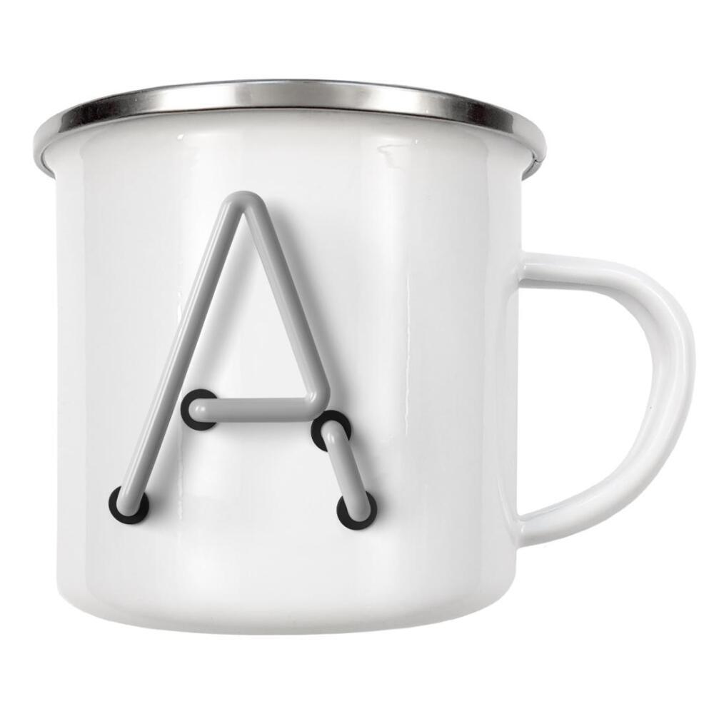 Emaille Tasse "Neon Alphabet Off - A" artboxONE - Buchstaben / A - Buchstabenset-neon2,Buchstabe-a,Abc,Alphabet,Neon sign,Neon art