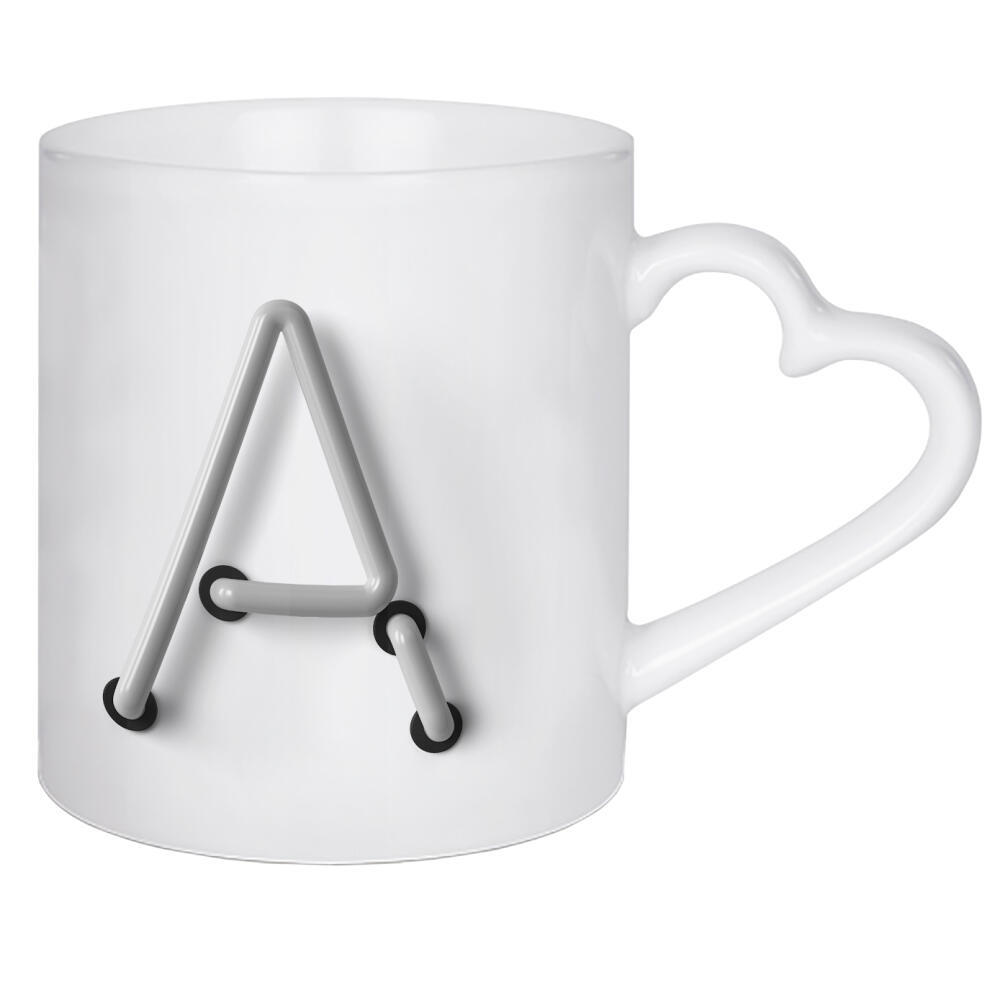 Herztasse "Neon Alphabet Off - A" artboxONE - Buchstaben / A - Buchstabenset-neon2,Buchstabe-a,Abc,Alphabet,Neon sign,Neon art