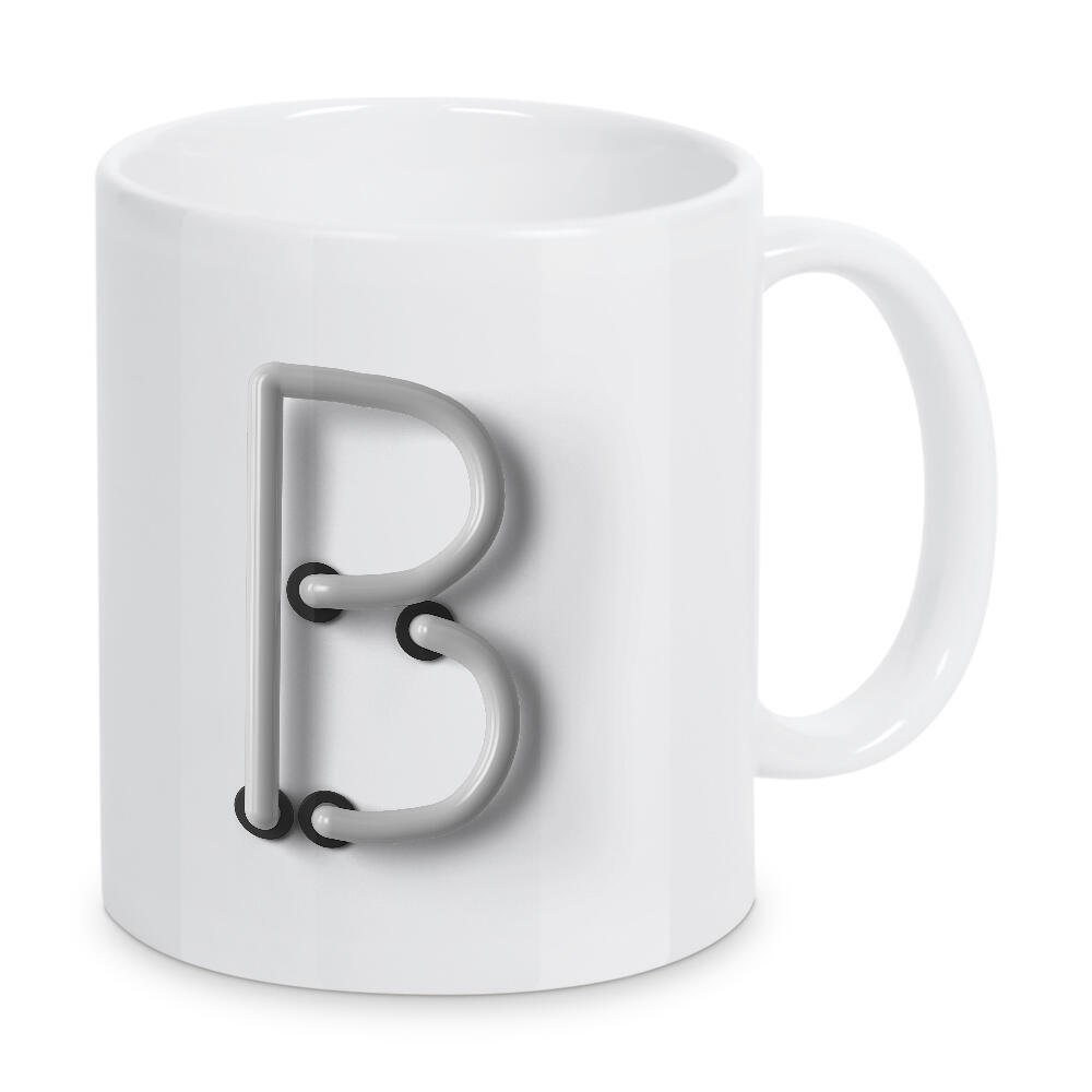 Tasse "Neon Alphabet Off - B" artboxONE - Buchstaben / B - Buchstabenset-neon2,Buchstabe-b,B,Abc,Alphabet,Neon art,Lichtröhren