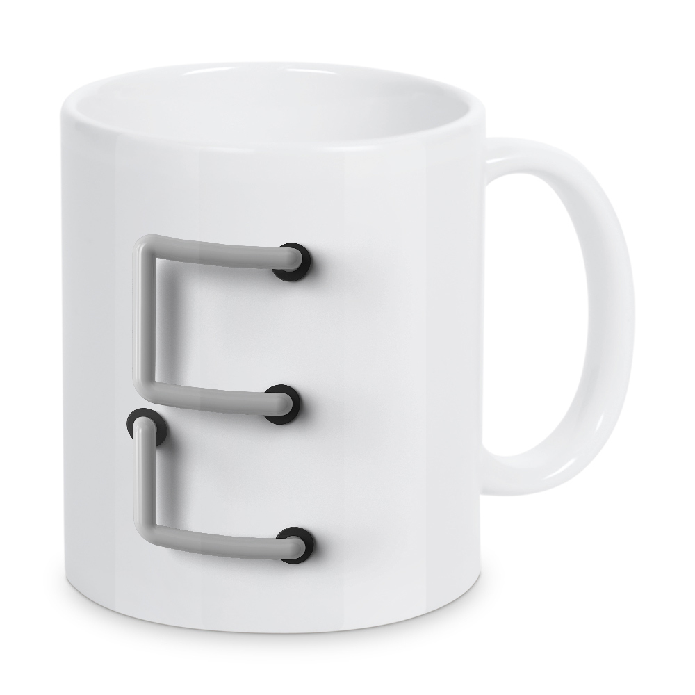 Tasse "Neon Alphabet Off - E" artboxONE - Buchstaben / E - Buchstabenset-neon2,Buchstabe-e,E,Abc,Neon sign,Neon art