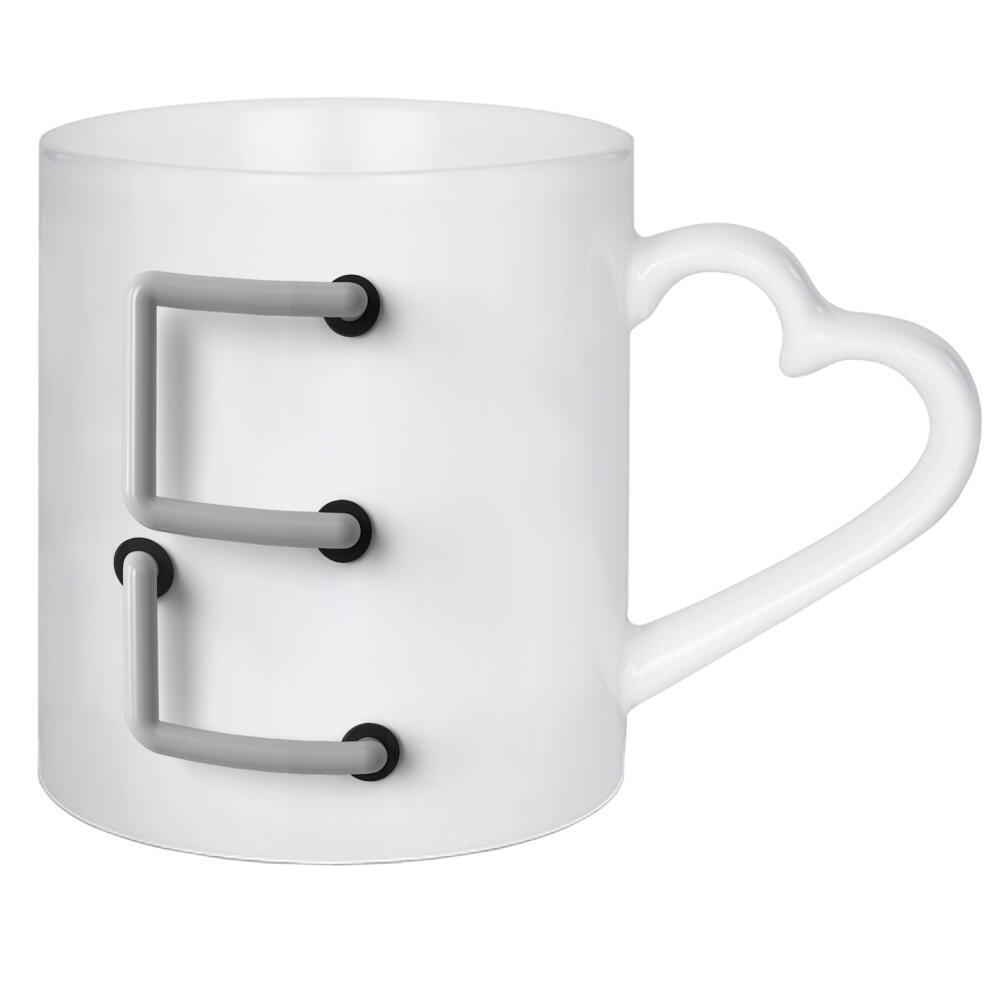 Herztasse "Neon Alphabet Off - E" artboxONE - Buchstaben / E - Buchstabenset-neon2,Buchstabe-e,E,Abc,Neon sign,Neon art