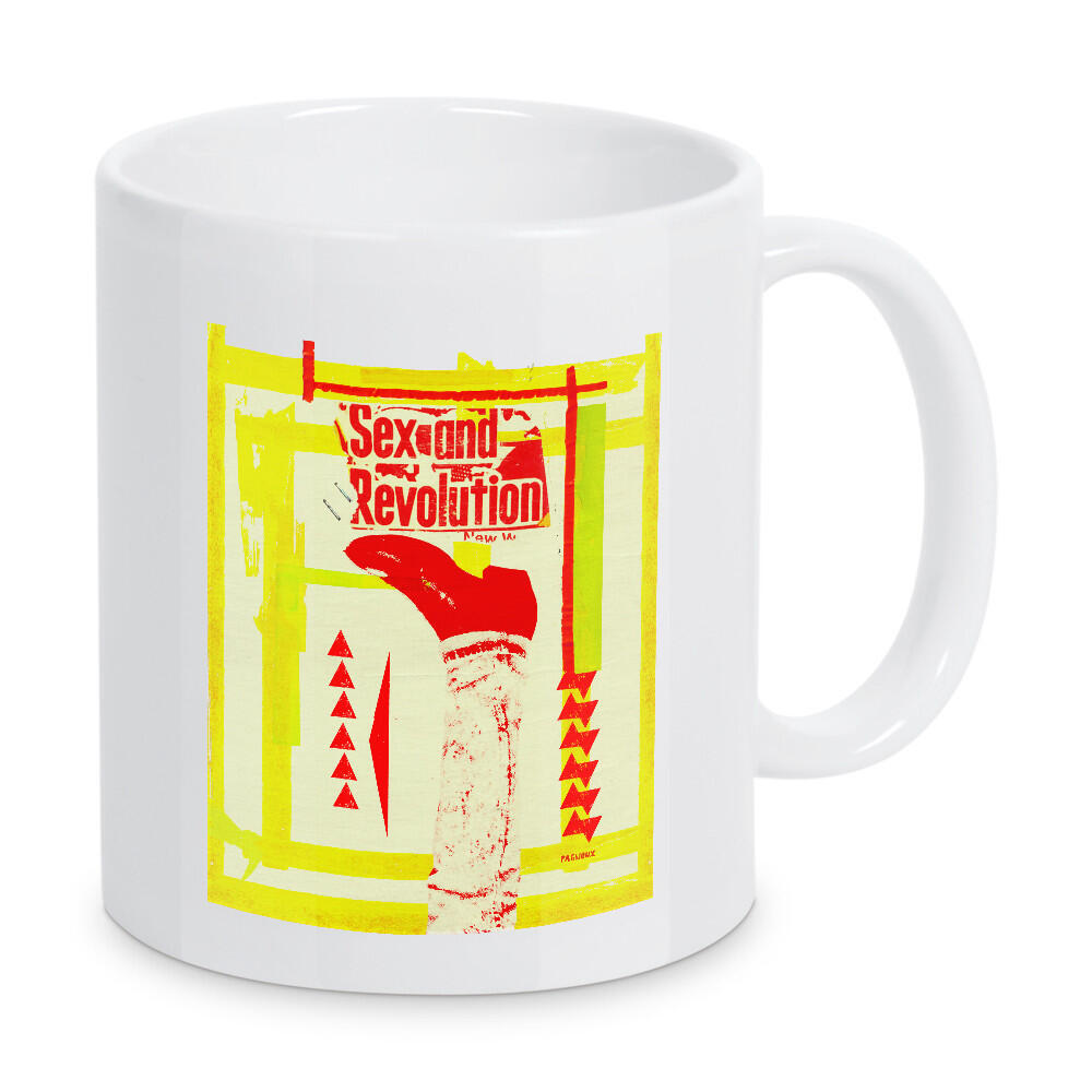 Tasse "Sexe revolution" artboxONE - Musik,Streetart - Graphic design,Sexe,Revolution,Boots,Illustration,Collage,Yellow
