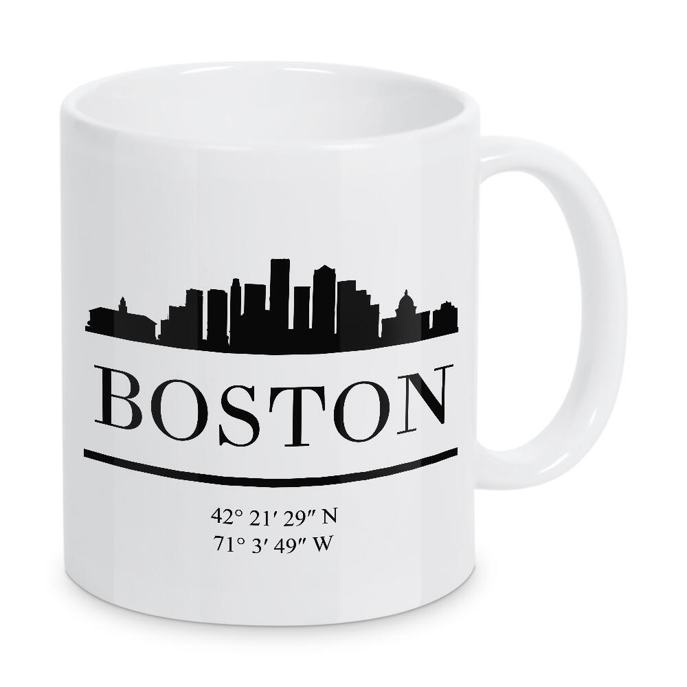 Tasse "BOSTON MASSACHUSETTS BLACK SKYLINE" artboxONE - Städte,Schwarzweiß,Städte / Boston