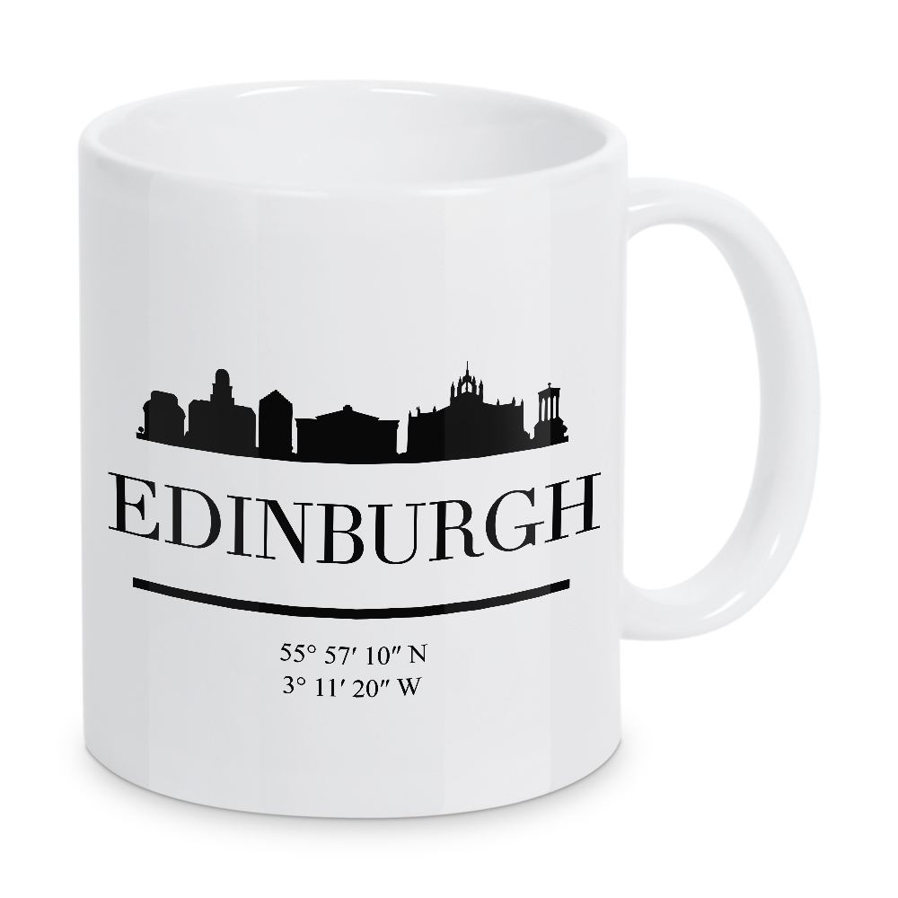 Tasse "EDINBURGH SCOTLAND BLACK SKYLINE" artboxONE - Städte,Schwarzweiß,Städte / Weitere