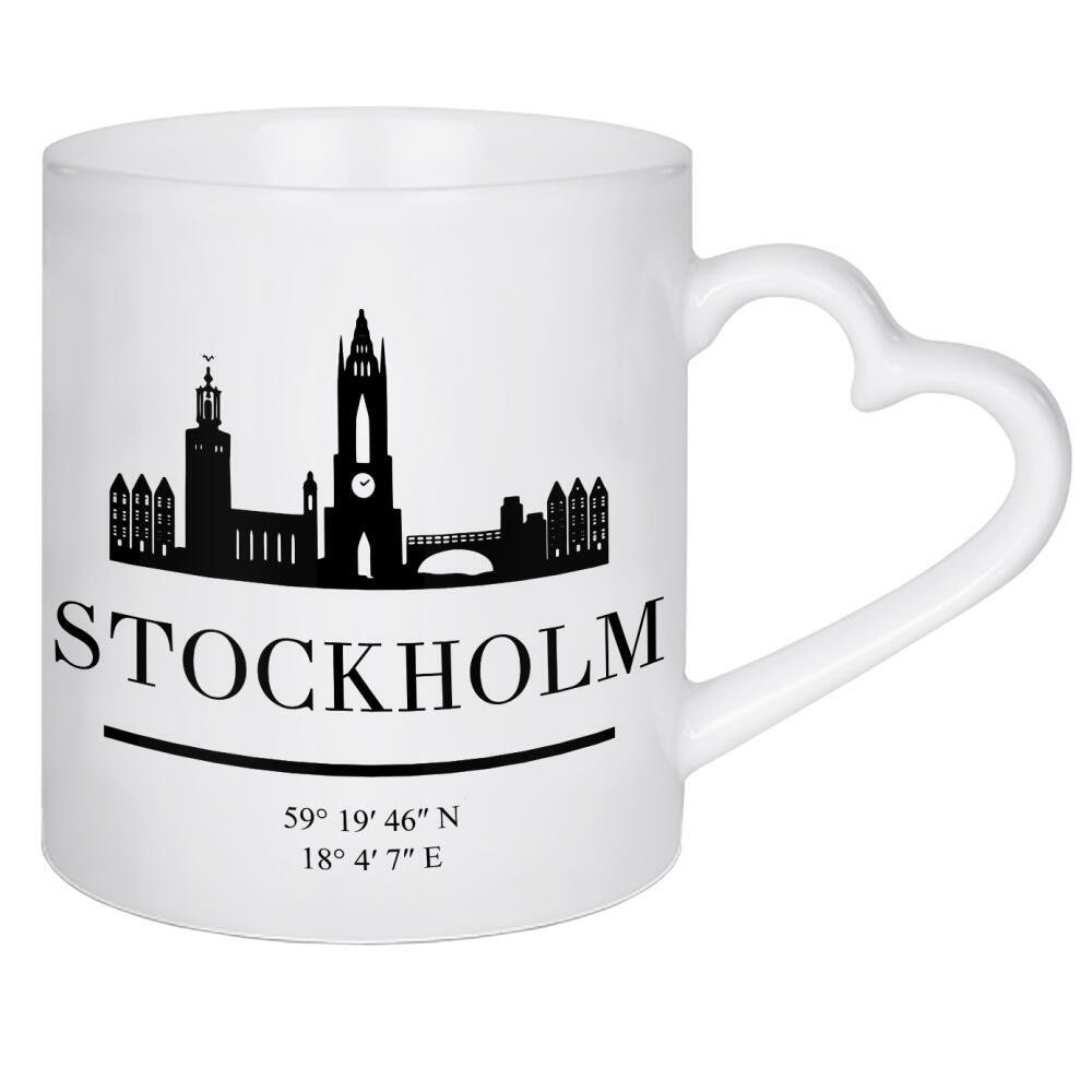 Stockholm Sweden Black Skyline Als Mugs Bei Artboxone Kaufen