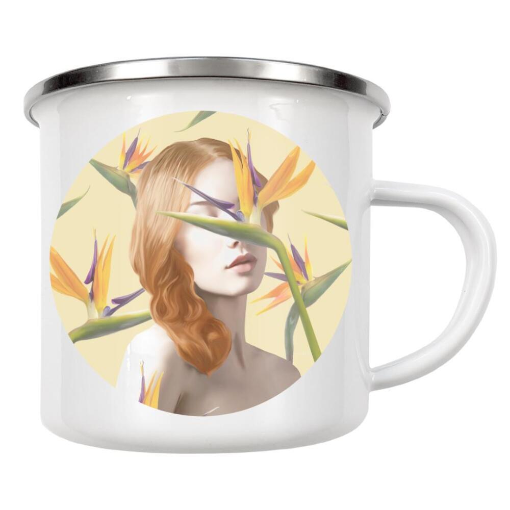 Emaille Tasse "Strelitzia" artboxONE - Natur,Floral