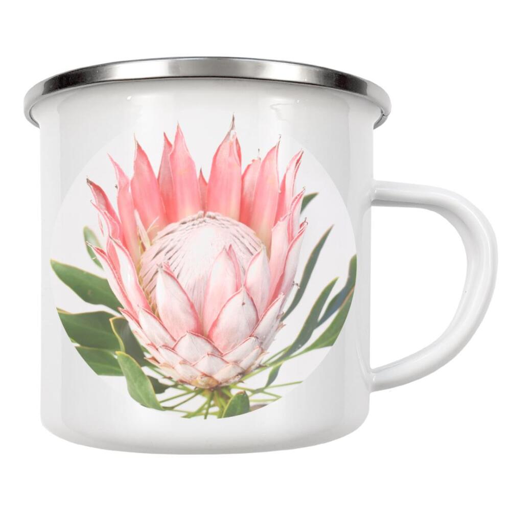 Emaille Tasse "PINK PROTEA" artboxONE - Floral - Flower prints,Protea,Spring,Frühling
