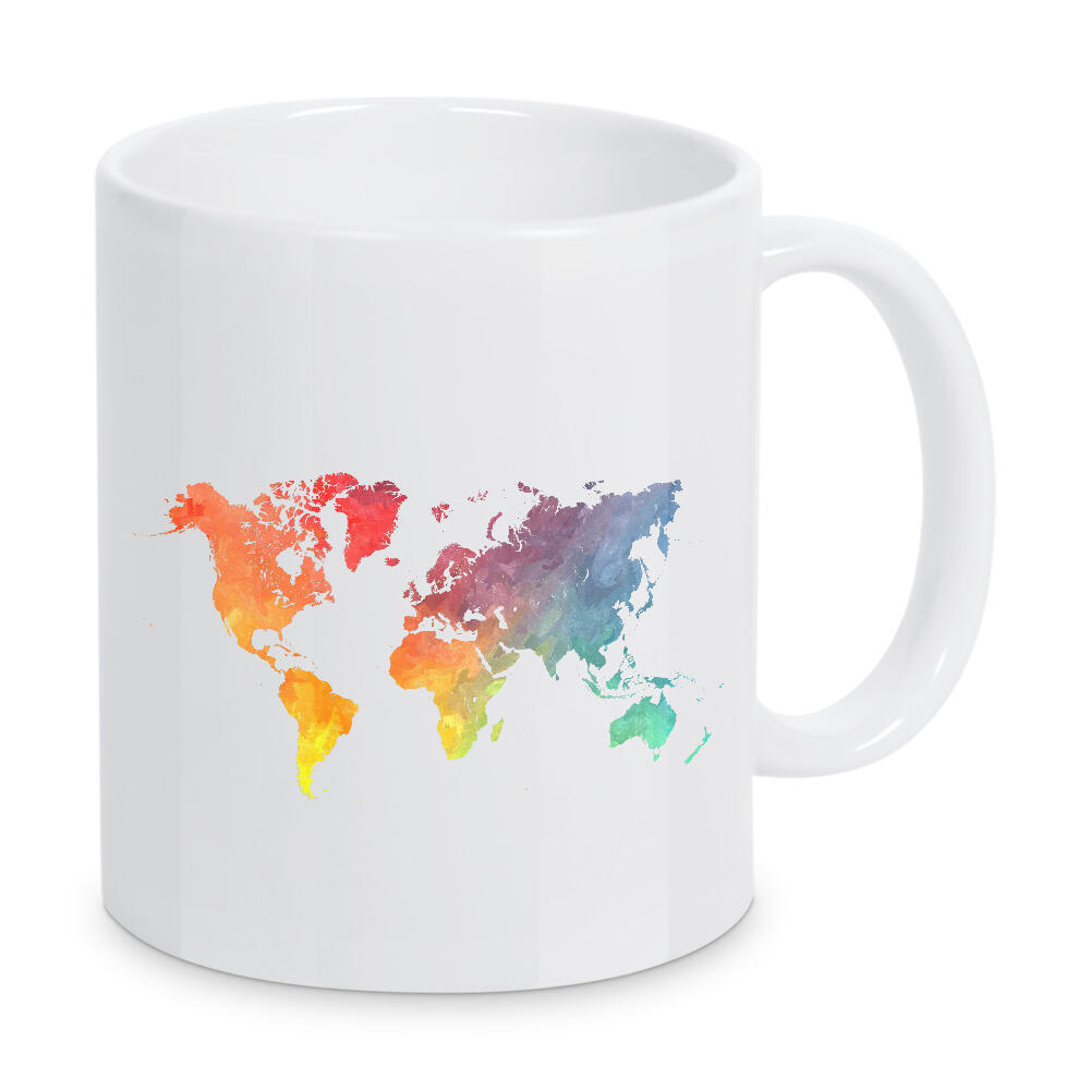 Tasse "World map 1 colored" artboxONE - Reise,Kartografie