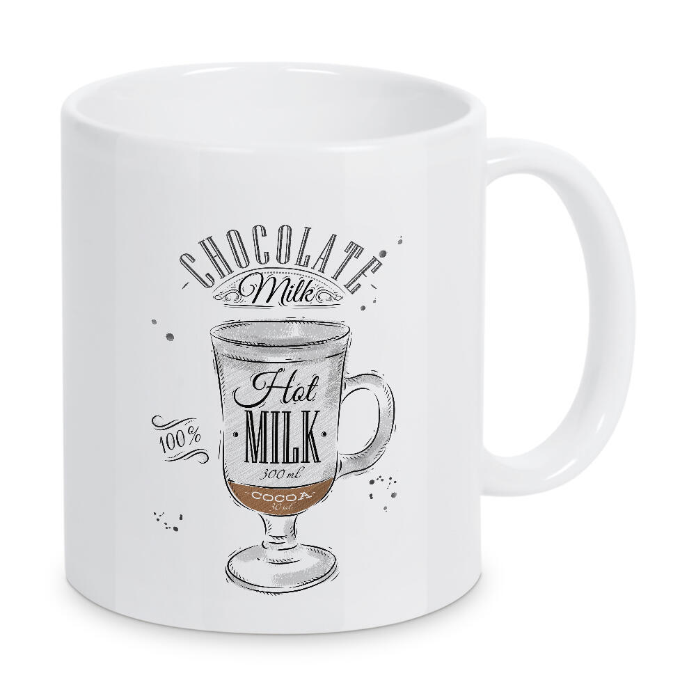 Tasse "Coffee chocolate milk wood" artboxONE - Essen & Trinken,Schwarzweiß