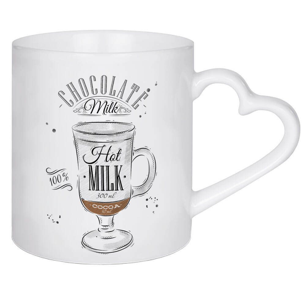 Herztasse "Coffee chocolate milk wood" artboxONE - Essen & Trinken,Schwarzweiß