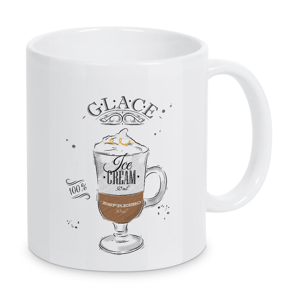 Tasse "Coffee glace wood" artboxONE - Essen & Trinken,Schwarzweiß - Coffee,Cafe,Caffeine,Espresso