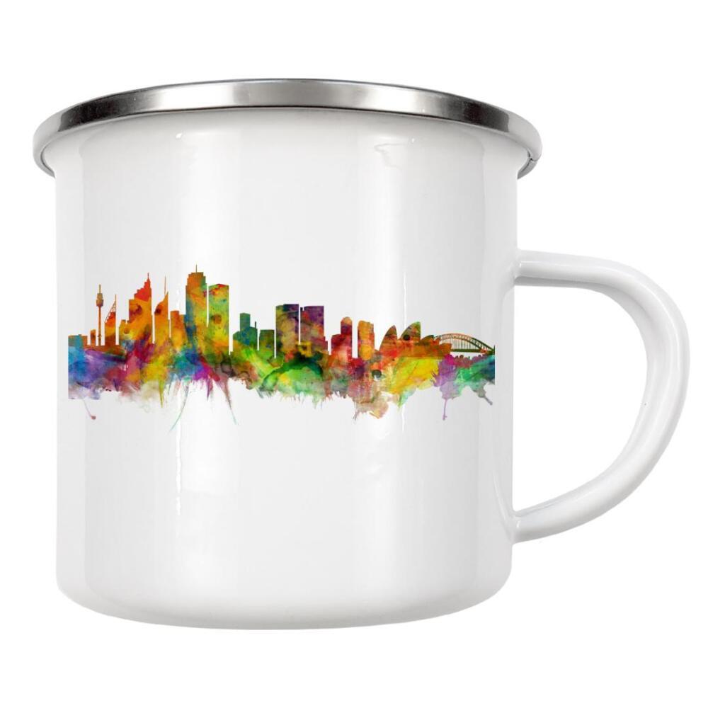 Emaille Tasse "Sydney Australia Watercolor" artboxONE - Städte,Reise - Sydney,Skyline,Australien,Cityscape,Sydney oper