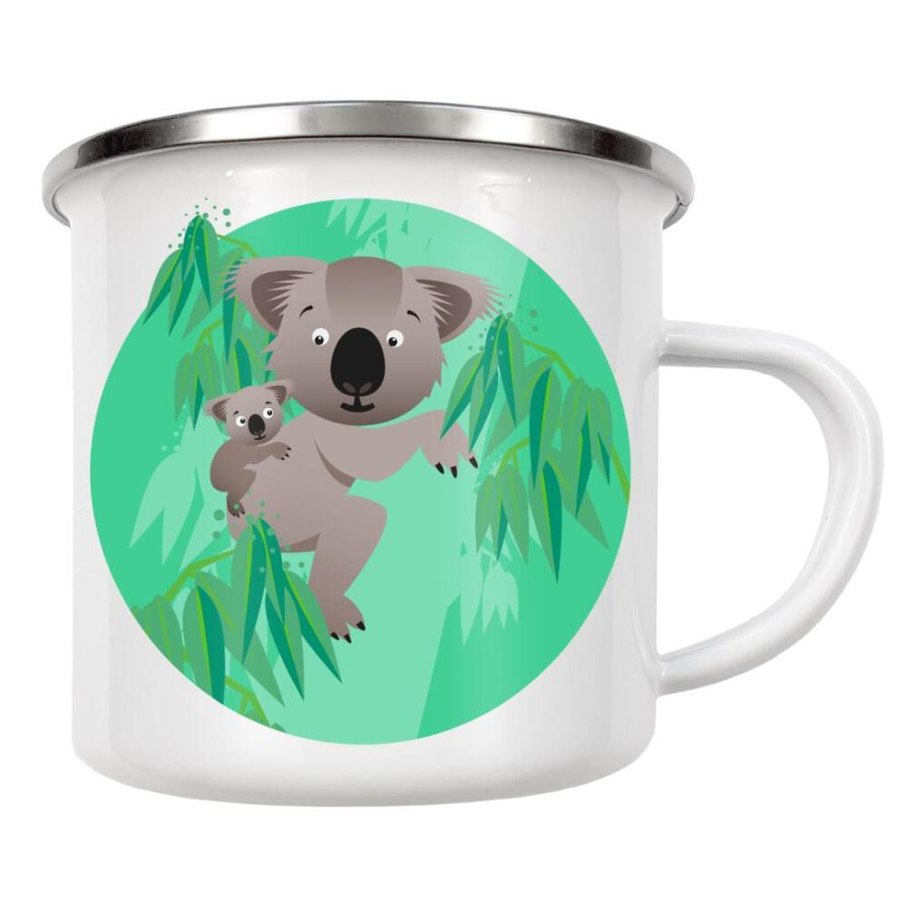 Emaille Tasse "Kinderzimmer Koalas" artboxONE - Für Kinder - Tiere,Kinderzimmerdekoration,Geschenk für kinder