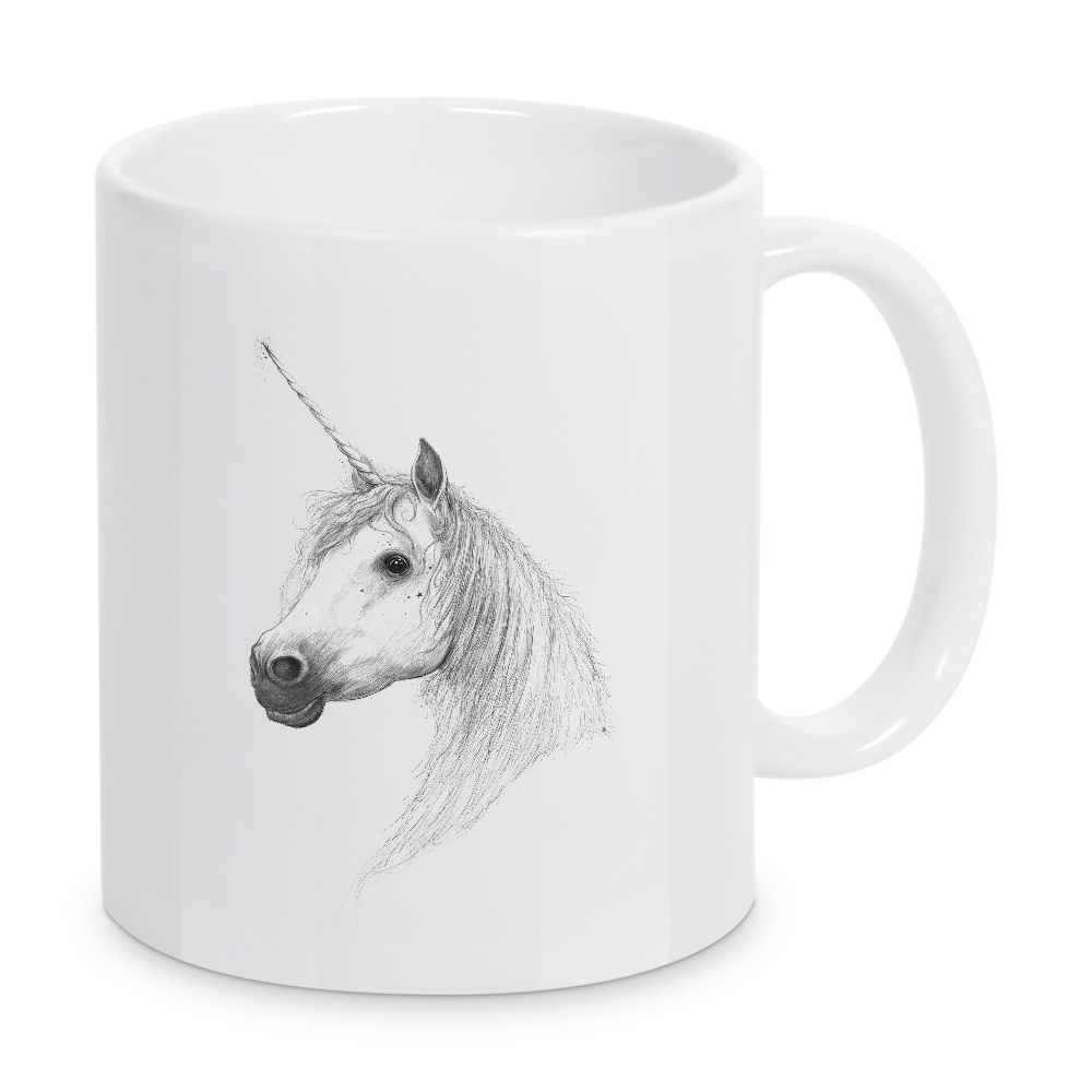Tasse "Real unicorn" artboxONE - Tiere,Schwarzweiß - Unicorn,Animal,Black and white