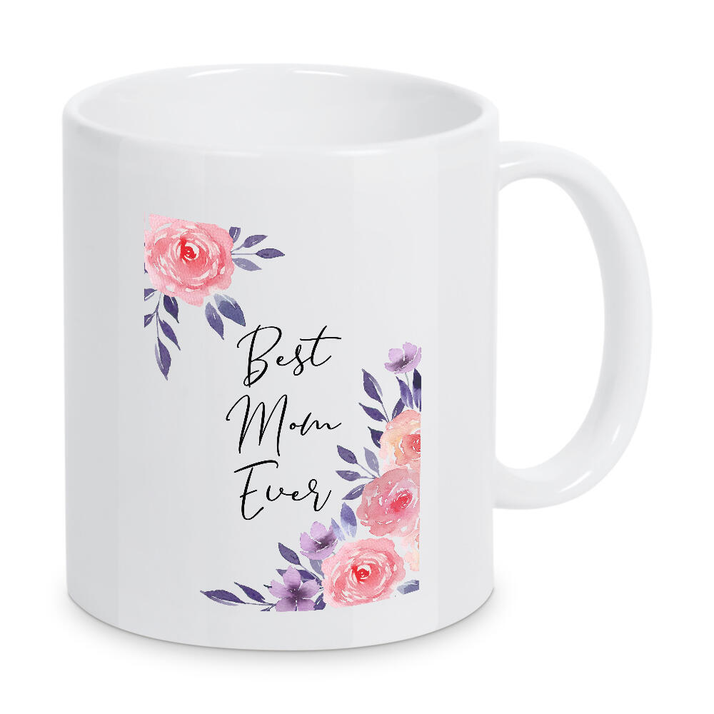 Tasse "Best Mom Ever!" artboxONE - Typografie,Floral,Für Mama