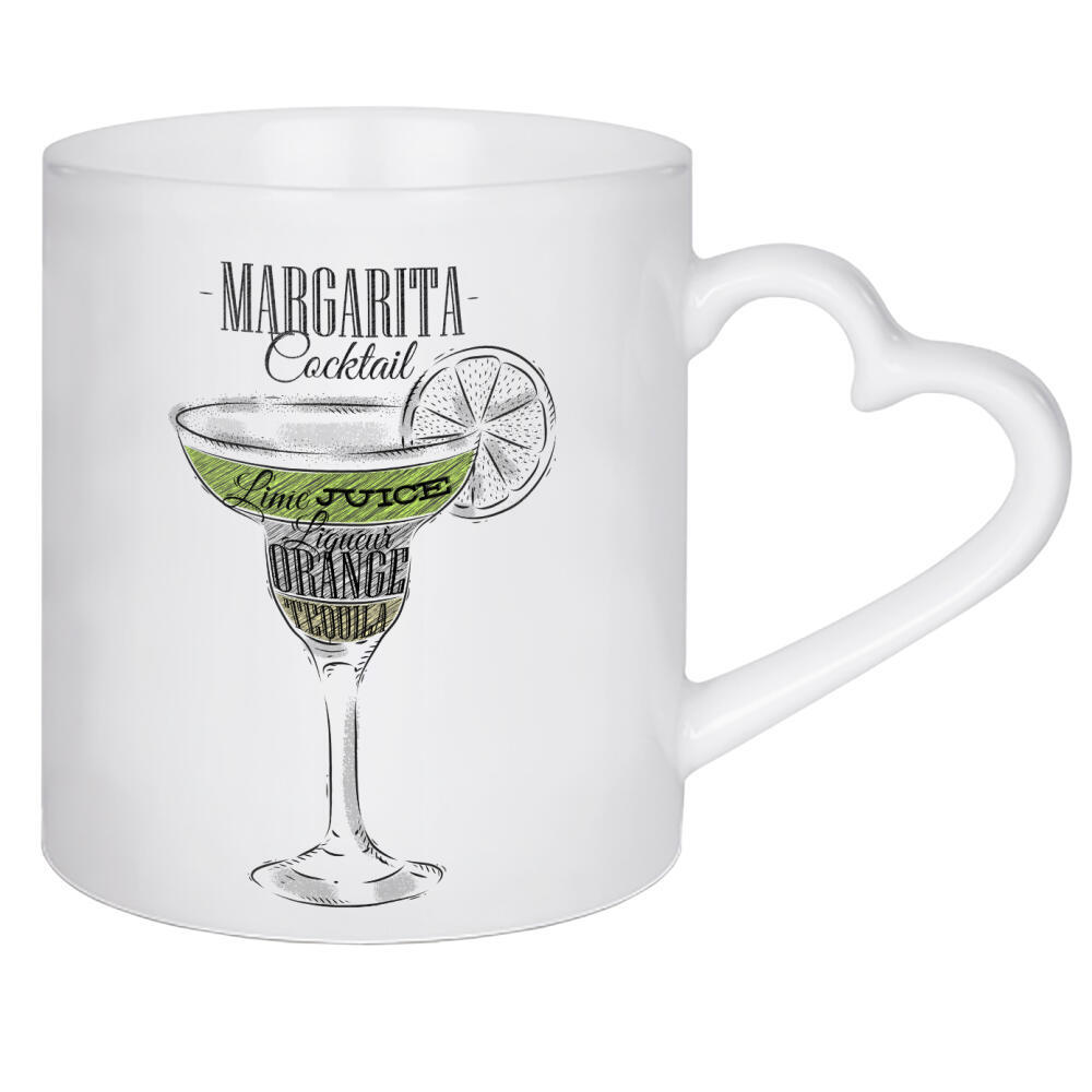Herztasse "Margarita Cocktail Wood" artboxONE - Essen & Trinken / Alkohol - Cocktail,Glass,Bar,Alcohol,Party,Margarita