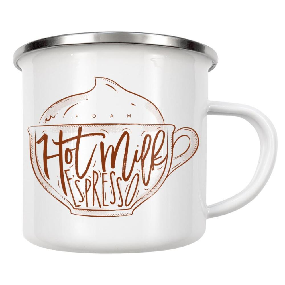 Emaille Tasse "Cappuccino cup craft" artboxONE - Essen & Trinken