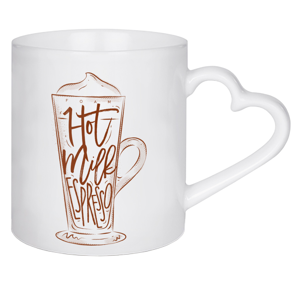 Herztasse "Coffee latte cup craft" artboxONE - Essen & Trinken