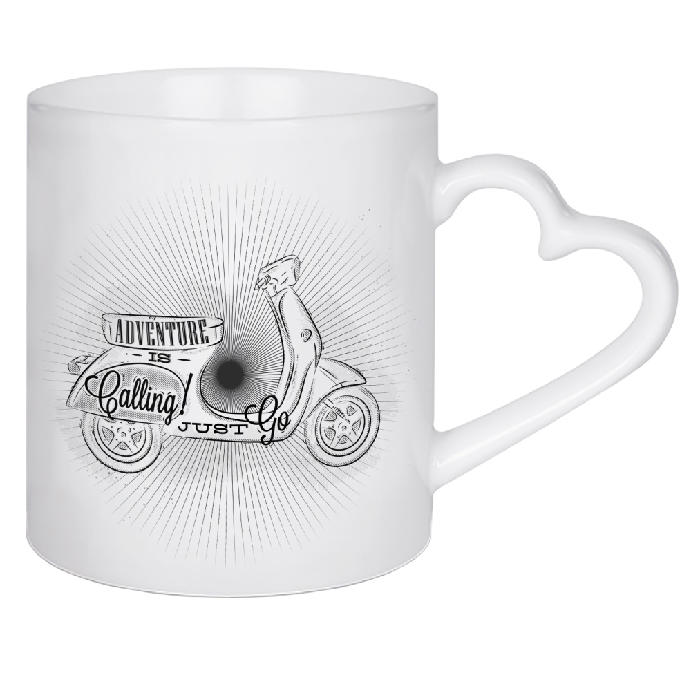 Herztasse "Motorbike vintage green" artboxONE - Reise,Automobile